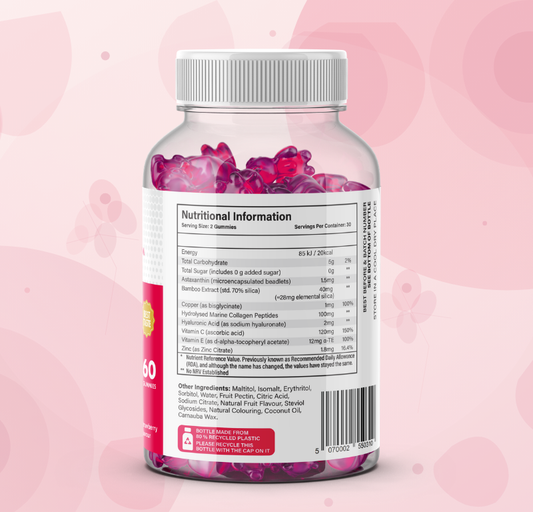 skin health ingredients found in chewable vitamin gummies