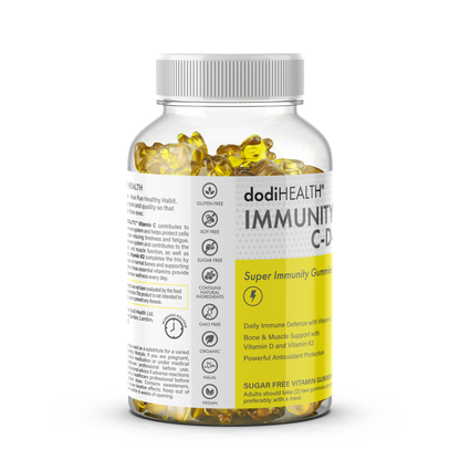 Immunity Gummies with Vitamin C, D3 & K2 - Sugar-Free, Halal, UK